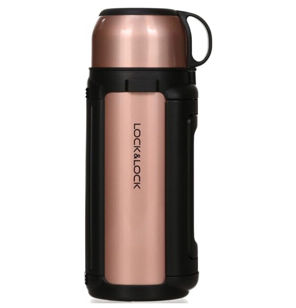 Thermosflasche / Thermoskanne mit Becher, Doppelwandisolierung – Edelstahl